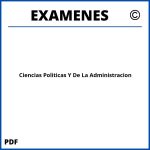 Examenes Ciencias Politicas Y De La Administracion