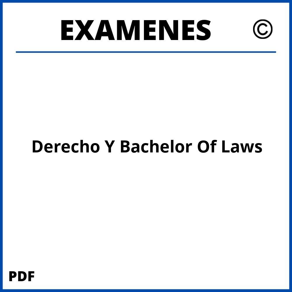 Derecho Y Bachelor Of Laws Pdf 