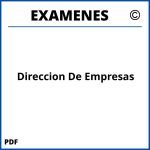Examenes Direccion De Empresas