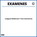 Examenes Lenguas Modernas Y Sus Literaturas