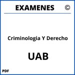 Examenes Criminologia Y Derecho UAB