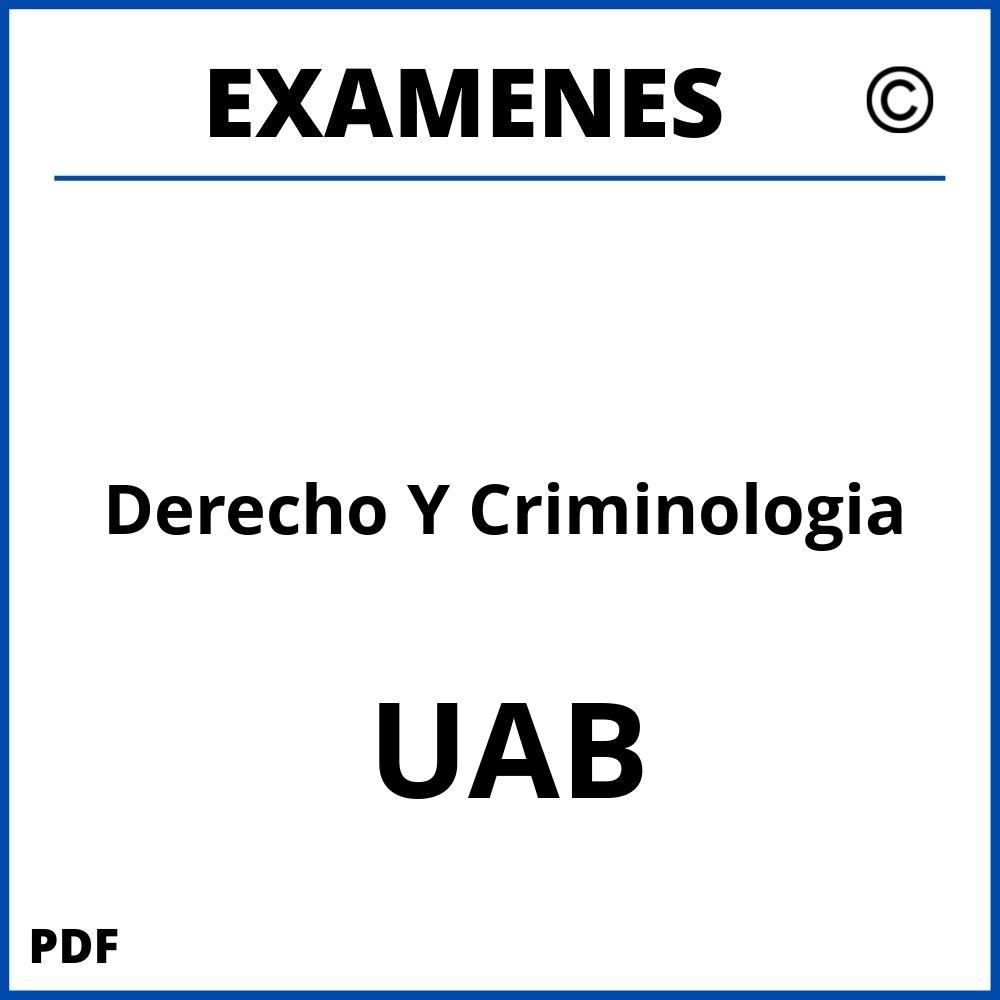 Examenes Derecho Y Criminologia UAB