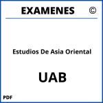 Examenes Estudios De Asia Oriental UAB