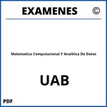 Examenes Matematica Computacional Y Analitica De Datos UAB