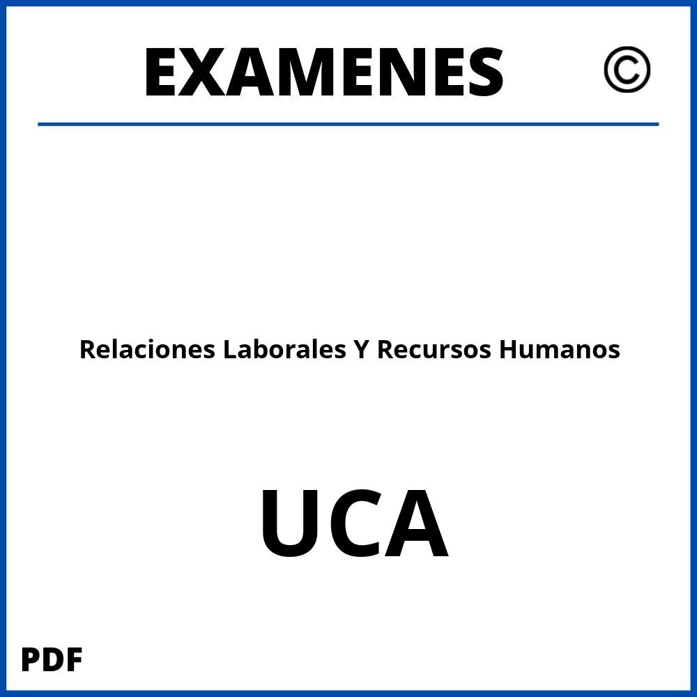 Examenes Relaciones Laborales Y Recursos Humanos UCA