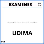 Examenes Ingenieria En Organizacion Industrial Y Administracion Y Direccion De Empresas UDIMA