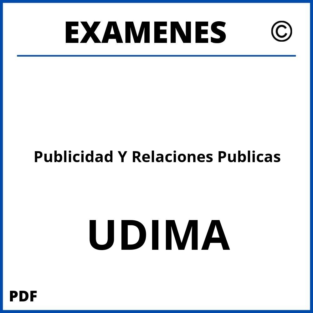 Examenes Publicidad Y Relaciones Publicas UDIMA