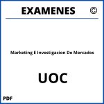 Examenes Marketing E Investigacion De Mercados UOC