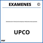 Examenes Administracion Y Direccion De Empresas Y Relaciones Internacionales UPCO
