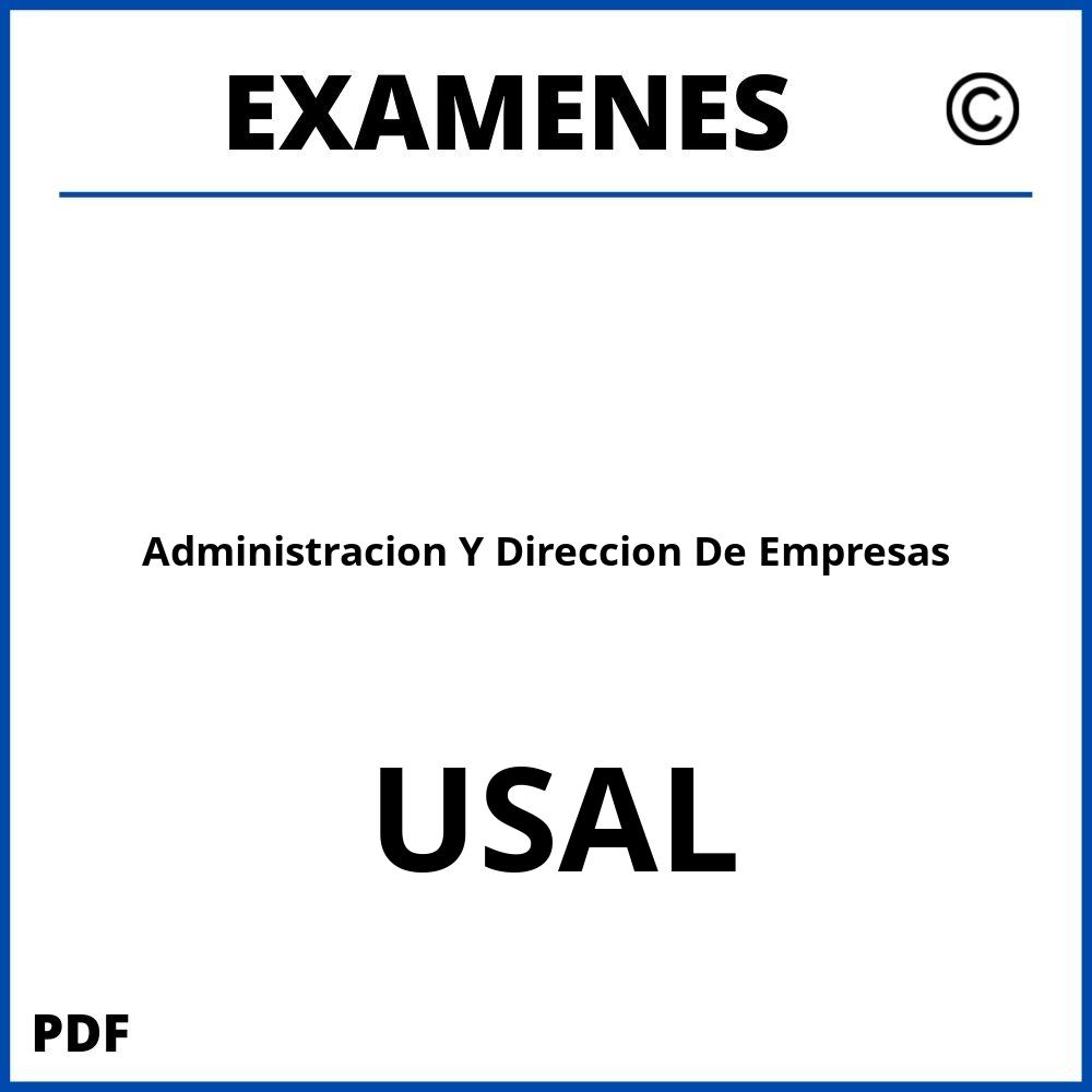 Examenes Administracion Y Direccion De Empresas USAL