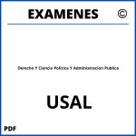 Examenes Derecho Y Ciencia Politica Y Administracion Publica USAL