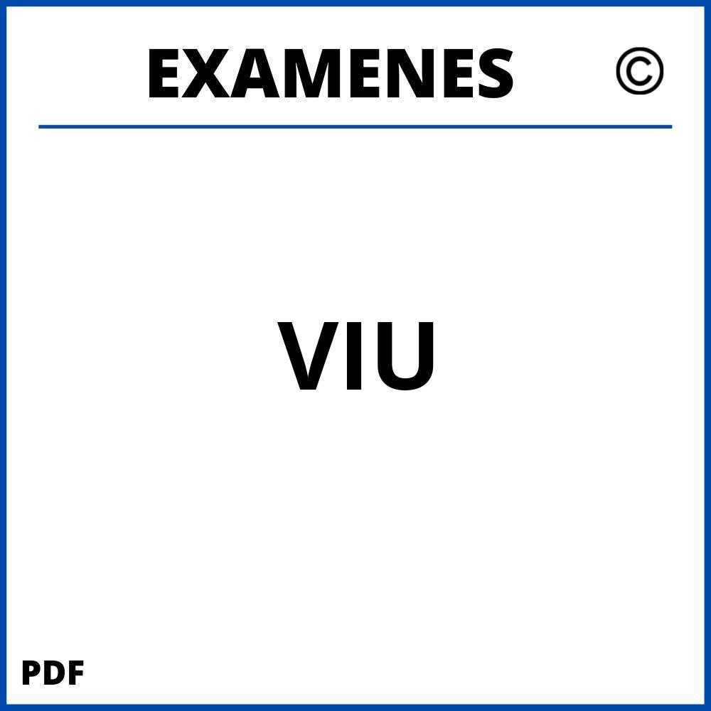 Examenes VIU Universidad Internacional de Valencia